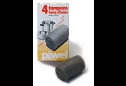 Tampons laine d'acier extra-fin Piwel - 4 pces